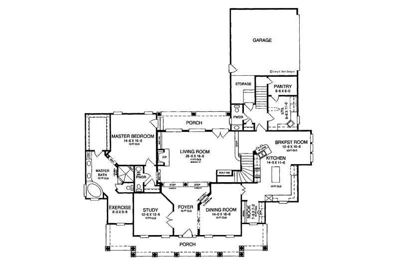 Dream House Plan - Floor Plan - Main Floor for Cottage House Plan #952-97 - 3 bed, 2 bath