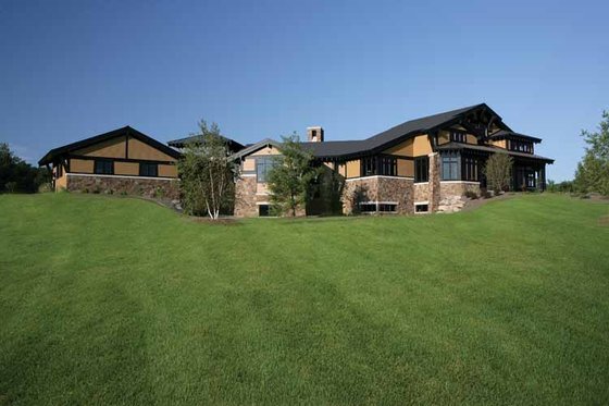 Exterior - Rear Elevation 2 for Prairie House Plan #928-62 - 4 bed, 4 bath