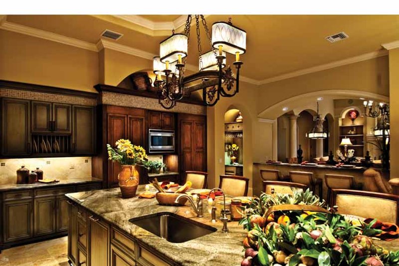 House Design - Interior - Kitchen for Mediterranean House Plan #930-440 - 5 bed, 5.5 bath