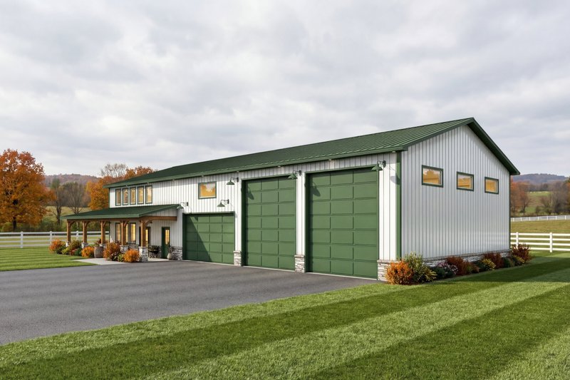 Dream House Plan - Exterior - Front Elevation 2 for Barndominium House Plan #1084-16 - 3 bed, 2.5 bath