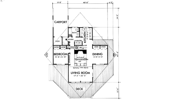 Dream House Plan - Contemporary Floor Plan - Main Floor Plan #320-1229