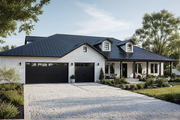 Country Style House Plan - 4 Beds 4.5 Baths 3710 Sq/Ft Plan #515-6 Exterior 