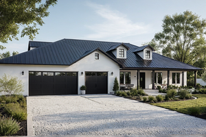 Country Exterior - Front Elevation Plan #515-6