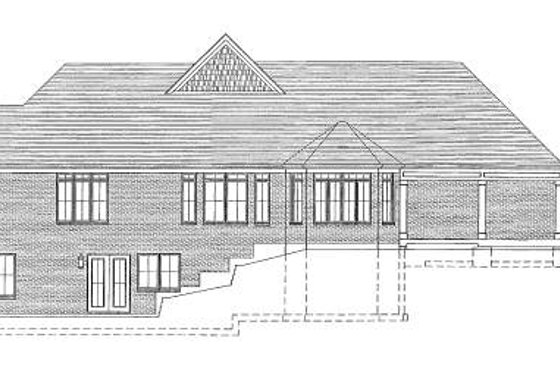 Exterior - Rear Elevation for Traditional House Plan #46-418 - 2 bed, 2.5 bath