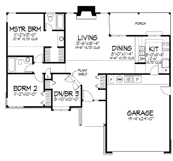 House Blueprint - Craftsman Floor Plan - Main Floor Plan #320-707