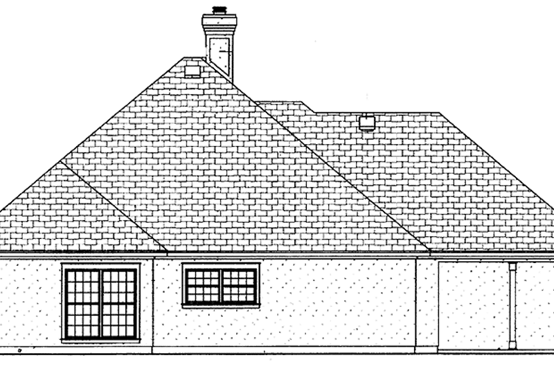 Home Plan - Exterior - Rear Elevation for Country House Plan #45-530 - 3 bed, 2 bath