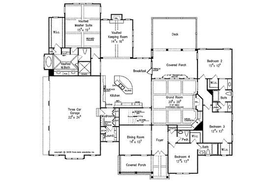 Floor Plan - Main Floor for Country House Plan #927-415 - 4 bed, 3.5 bath