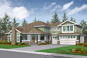 Craftsman Exterior - Front Elevation Plan #132-449