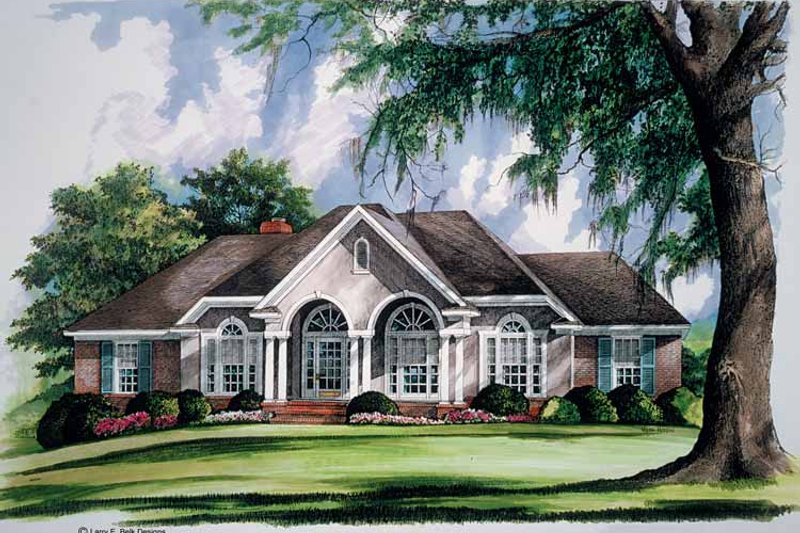 House Blueprint - Adobe / Southwestern Exterior - Front Elevation Plan #952-237