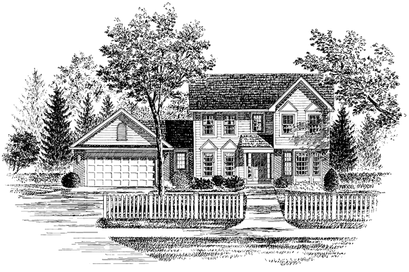 Architectural House Design - Country Exterior - Front Elevation Plan #316-148