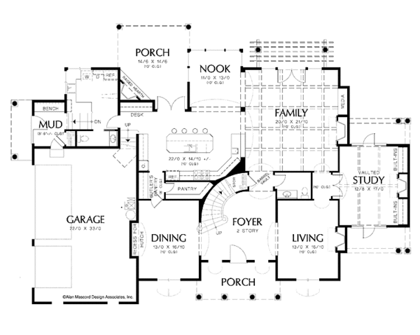 Home Plan - European Floor Plan - Main Floor Plan #48-851