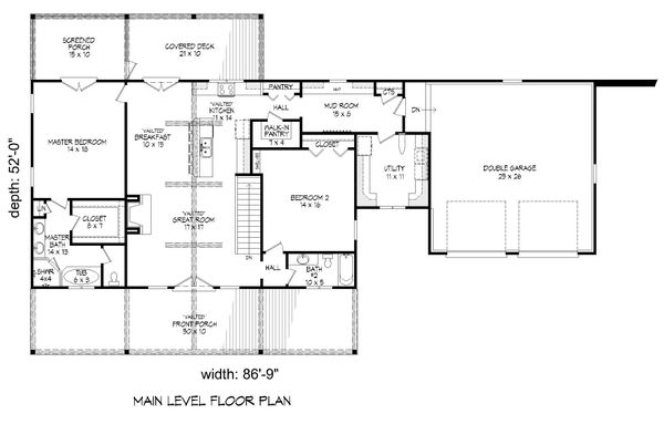 Dream House Plan - Country Floor Plan - Main Floor Plan #932-63