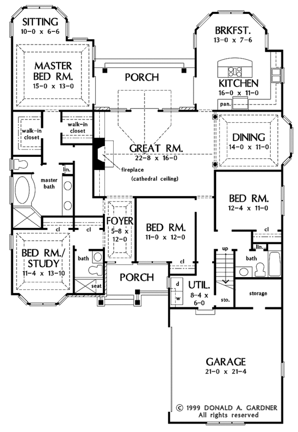 House Design - Craftsman Floor Plan - Main Floor Plan #929-501