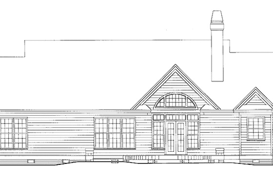 Exterior - Rear Elevation for Country House Plan #929-314 - 3 bed, 2 bath