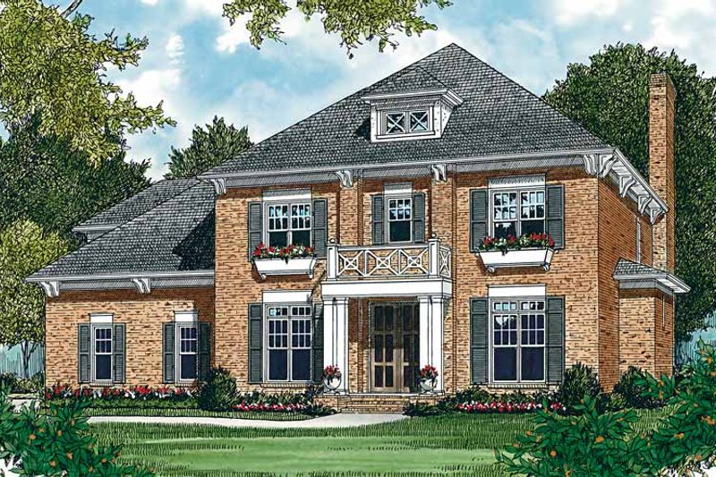 Dream House Plan - Colonial Exterior - Front Elevation Plan #453-160