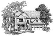 Country Style House Plan - 3 Beds 2.5 Baths 1288 Sq/Ft Plan #927-90 