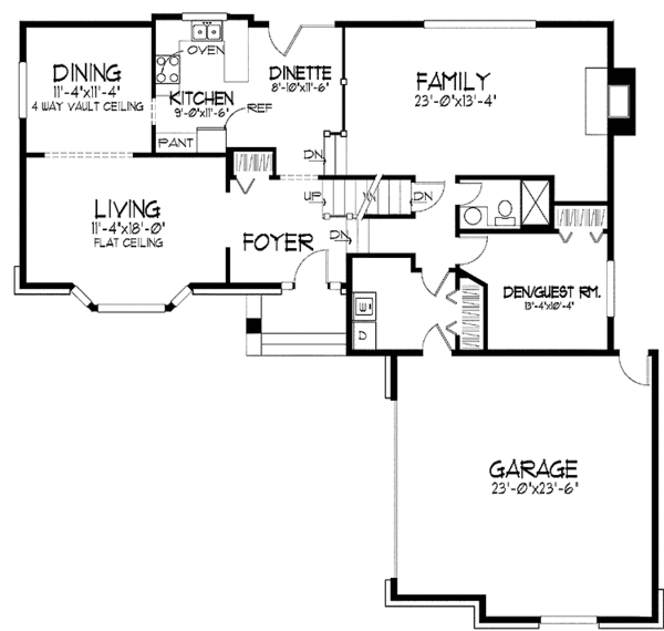 House Plan Design - Tudor Floor Plan - Main Floor Plan #51-758