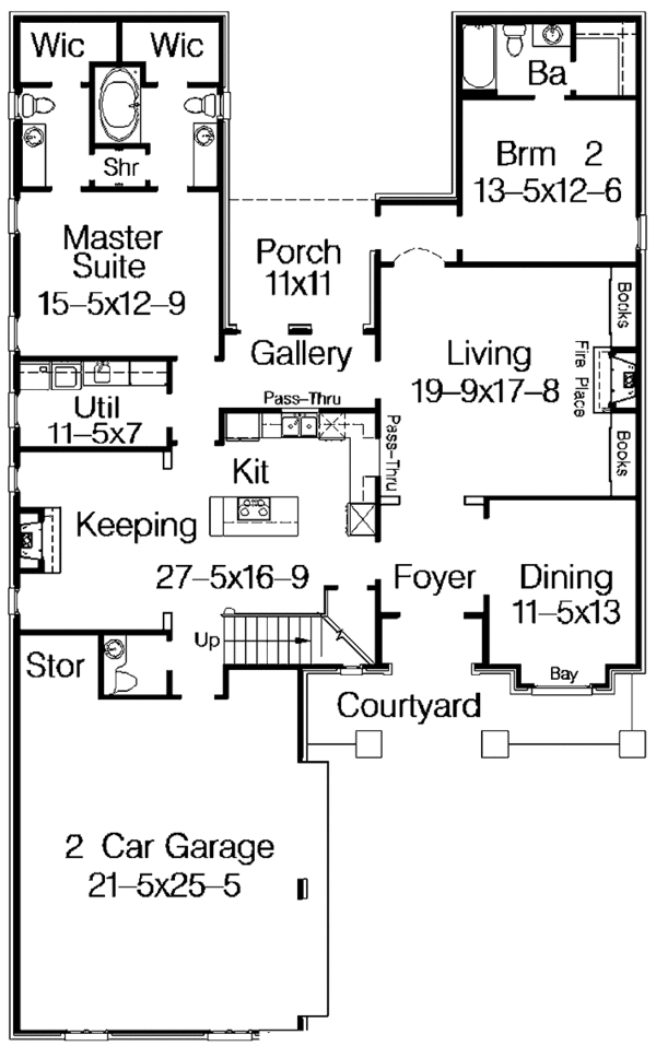 Dream House Plan - Country Floor Plan - Main Floor Plan #15-382