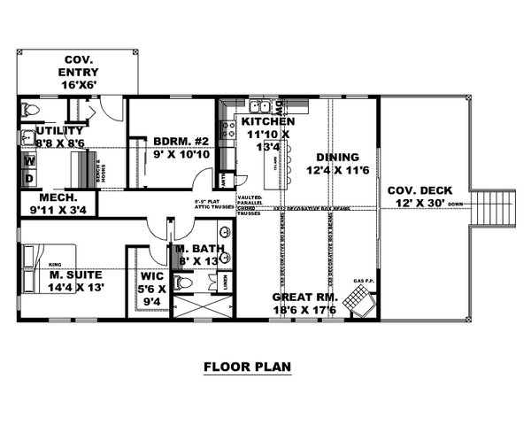 Dream House Plan - Craftsman Floor Plan - Main Floor Plan #117-1028