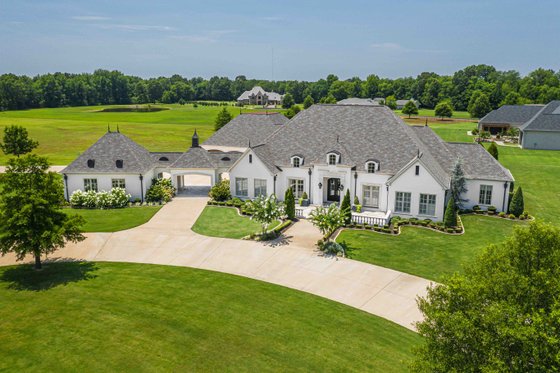 Exterior - Front Elevation 3 for European House Plan #923-74 - 5 bed, 5.5 bath