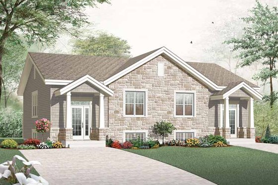 Exterior - Front Elevation 3 for Craftsman House Plan #23-2452 - 6 bed, 4 bath
