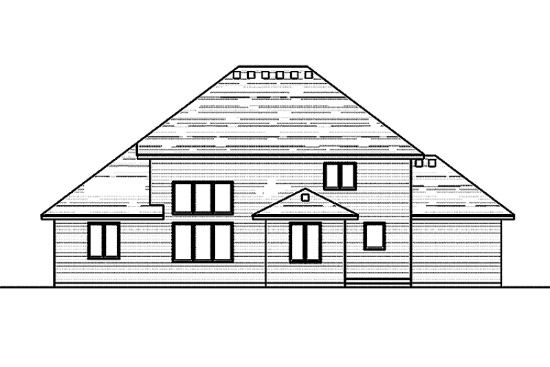 Home Plan - Exterior - Rear Elevation for Colonial House Plan #51-1035 - 4 bed, 2.5 bath