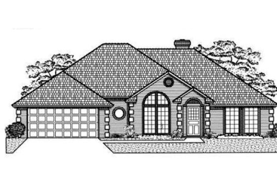 Exterior - Front Elevation for European House Plan #65-266 - 3 bed, 2 bath