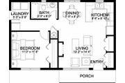 Bungalow Style House Plan - 1 Beds 1 Baths 672 Sq/Ft Plan #126-207 