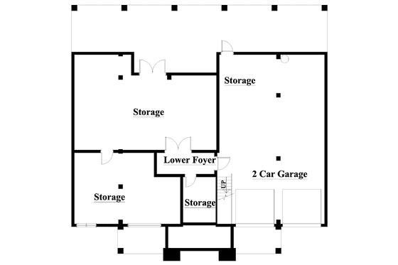 Floor Plan - Lower Floor for Mediterranean House Plan #930-162 - 3 bed, 3 bath