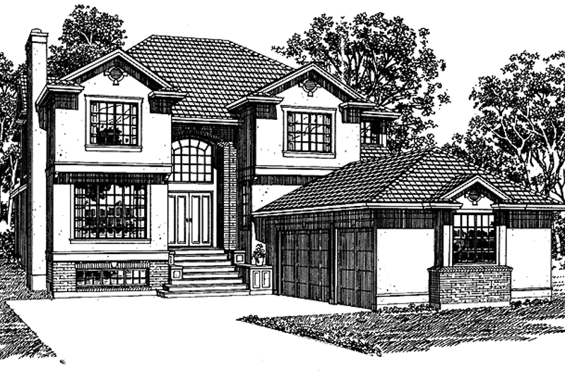 Dream House Plan - European Exterior - Front Elevation Plan #47-1032