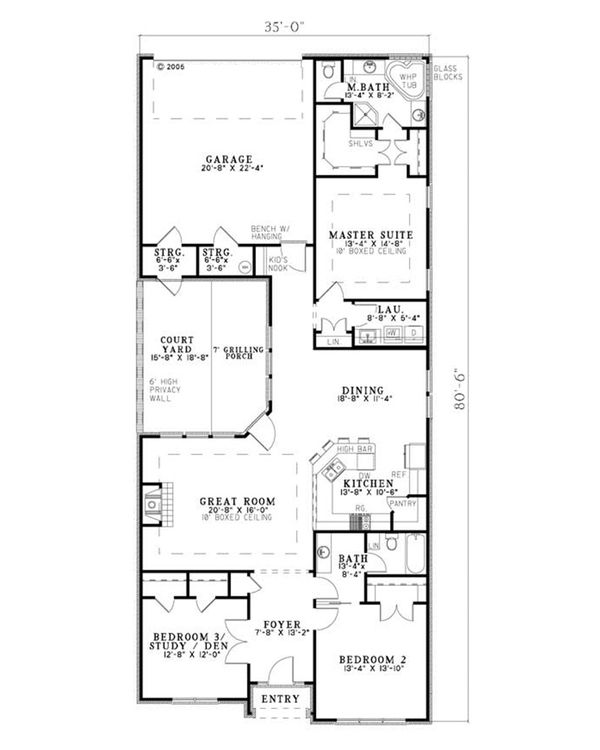 House Plan Design - European Floor Plan - Main Floor Plan #17-2192