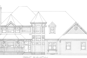 Exterior - Front Elevation 3 for Country House Plan #47-289 - 4 bed, 2.5 bath