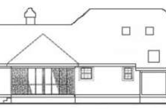 Exterior - Rear Elevation for Southern House Plan #406-166 - 3 bed, 2 bath