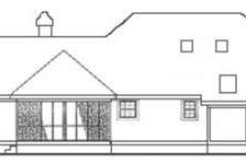 Architectural House Design - Exterior - Rear Elevation for Southern House Plan #406-166 - 3 bed, 2 bath