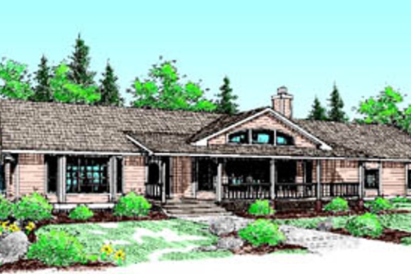 Home Plan - Ranch Exterior - Front Elevation Plan #60-196