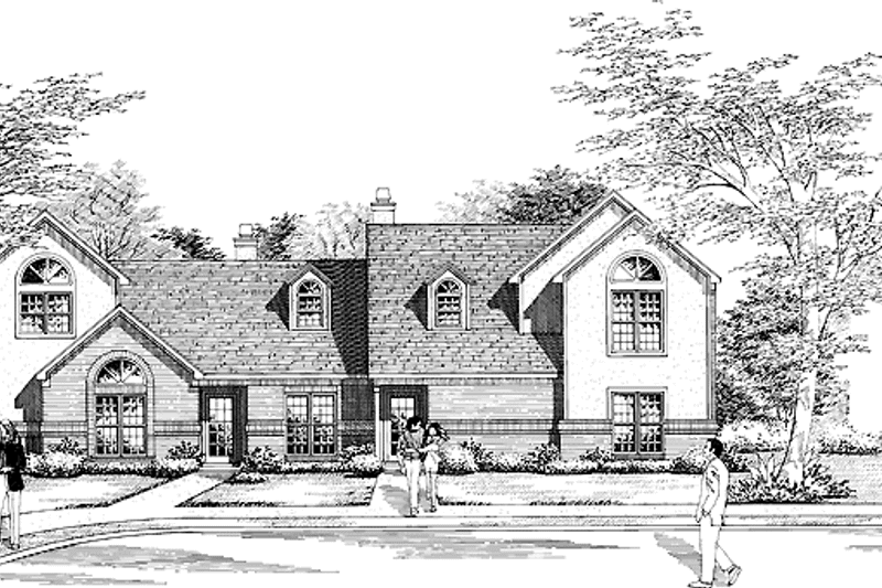 Home Plan - Exterior - Front Elevation 5 for Traditional House Plan #45-411 - 5 bed, 4 bath