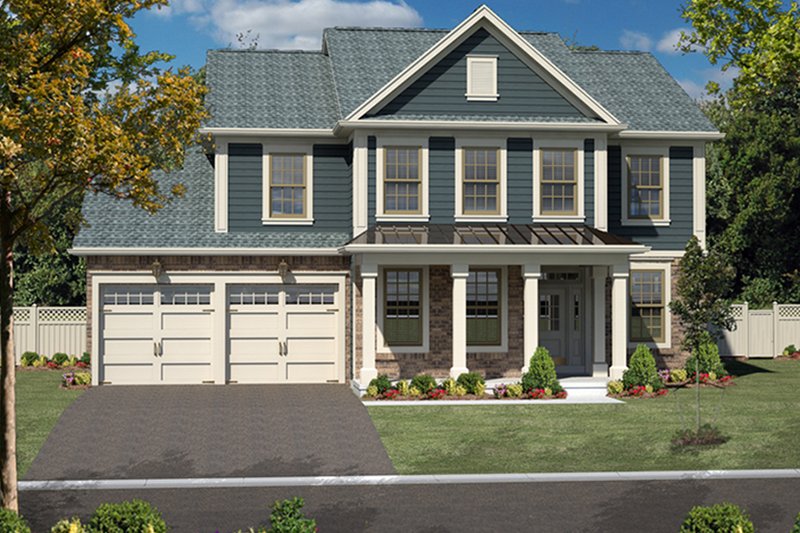 Home Plan - Colonial Exterior - Front Elevation Plan #316-278