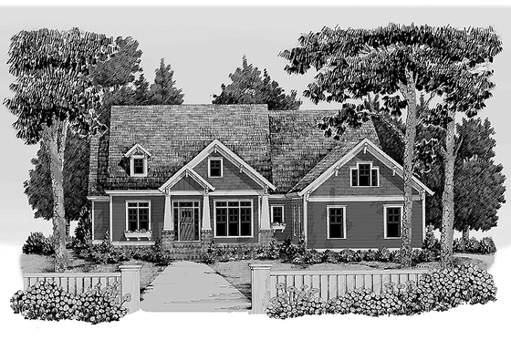Exterior - Front Elevation 3 for Craftsman House Plan #927-337 - 3 bed, 2.5 bath