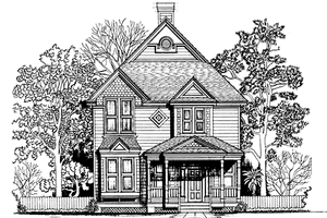House Blueprint - Country Exterior - Front Elevation Plan #974-14