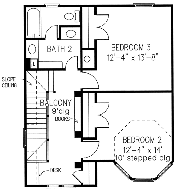 Home Plan - Country Floor Plan - Upper Floor Plan #410-3594