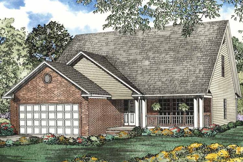 Architectural House Design - Exterior - Front Elevation 3 for Country House Plan #17-3022 - 4 bed, 3 bath