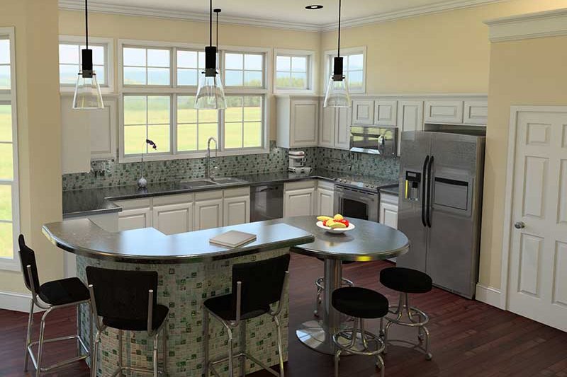 Home Plan - Exterior - Other Elevation 2 for Traditional House Plan #57-608 - 4 bed, 2.5 bath