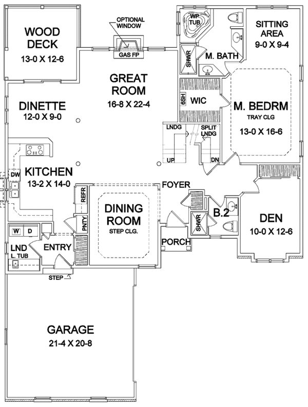 Home Plan - Traditional Floor Plan - Main Floor Plan #328-342