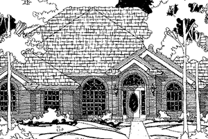 Architectural House Design - European Exterior - Front Elevation Plan #1007-17