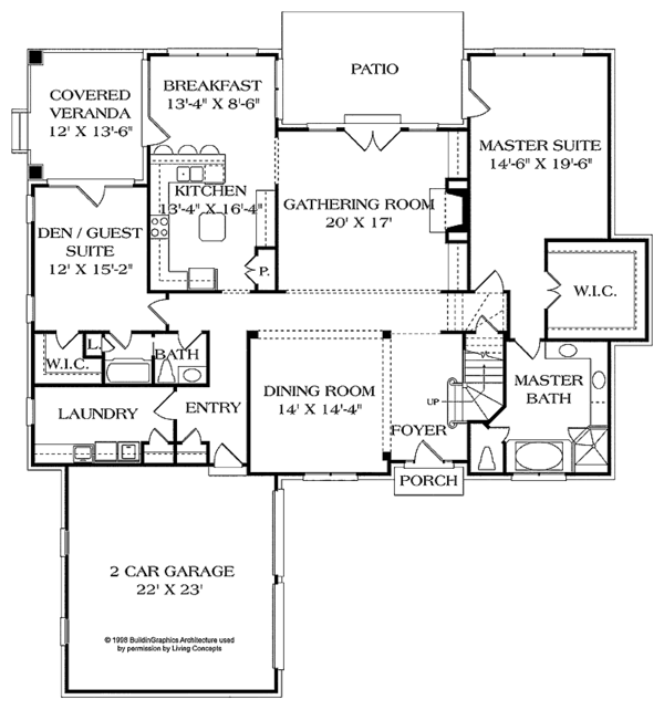 Home Plan - Traditional Floor Plan - Main Floor Plan #453-181