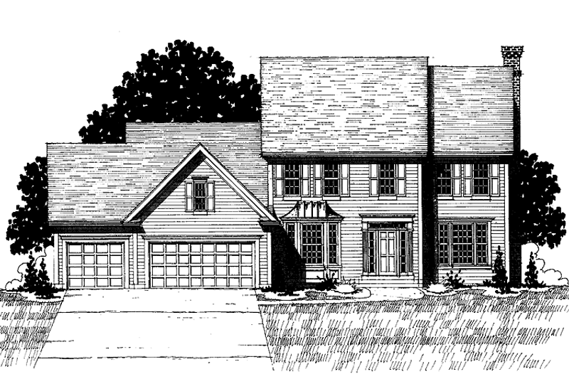 Dream House Plan - Colonial Exterior - Front Elevation Plan #320-883