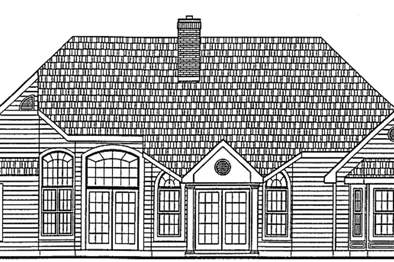 Architectural House Design - Exterior - Rear Elevation for Country House Plan #314-186 - 3 bed, 2 bath