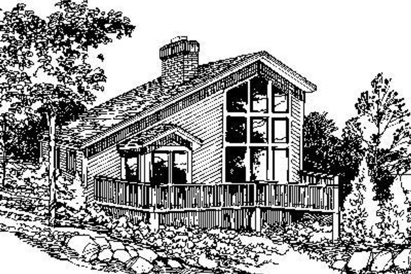 Dream House Plan - Exterior - Rear Elevation 1 for Contemporary House Plan #57-150 - 3 bed, 2.5 bath