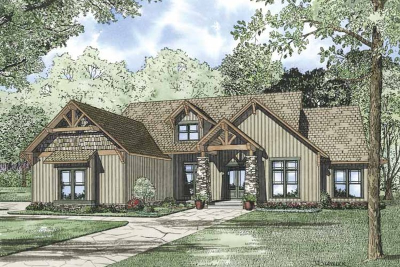 Dream House Plan - Country Exterior - Front Elevation Plan #17-3315
