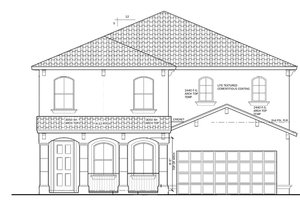 Exterior - Front Elevation 4 for Mediterranean House Plan #1058-66 - 5 bed, 3 bath